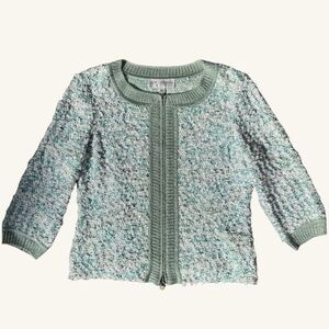 ST. JOHN Mint Green Zip Jacket 6